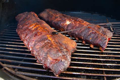 slow cooking baby back ribs on a gas grill